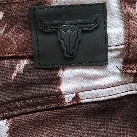 Lucky & Blessed Denim cow print Skirt - Picture 3 of 9